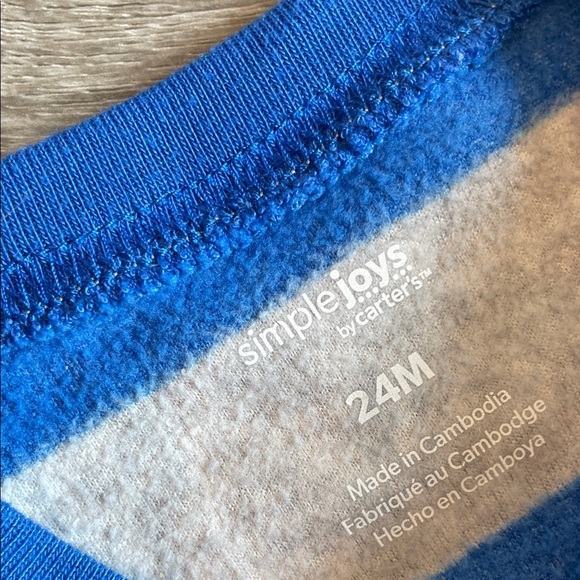 Carter's baby boys fleece zip up footie - Picture 3 of 3